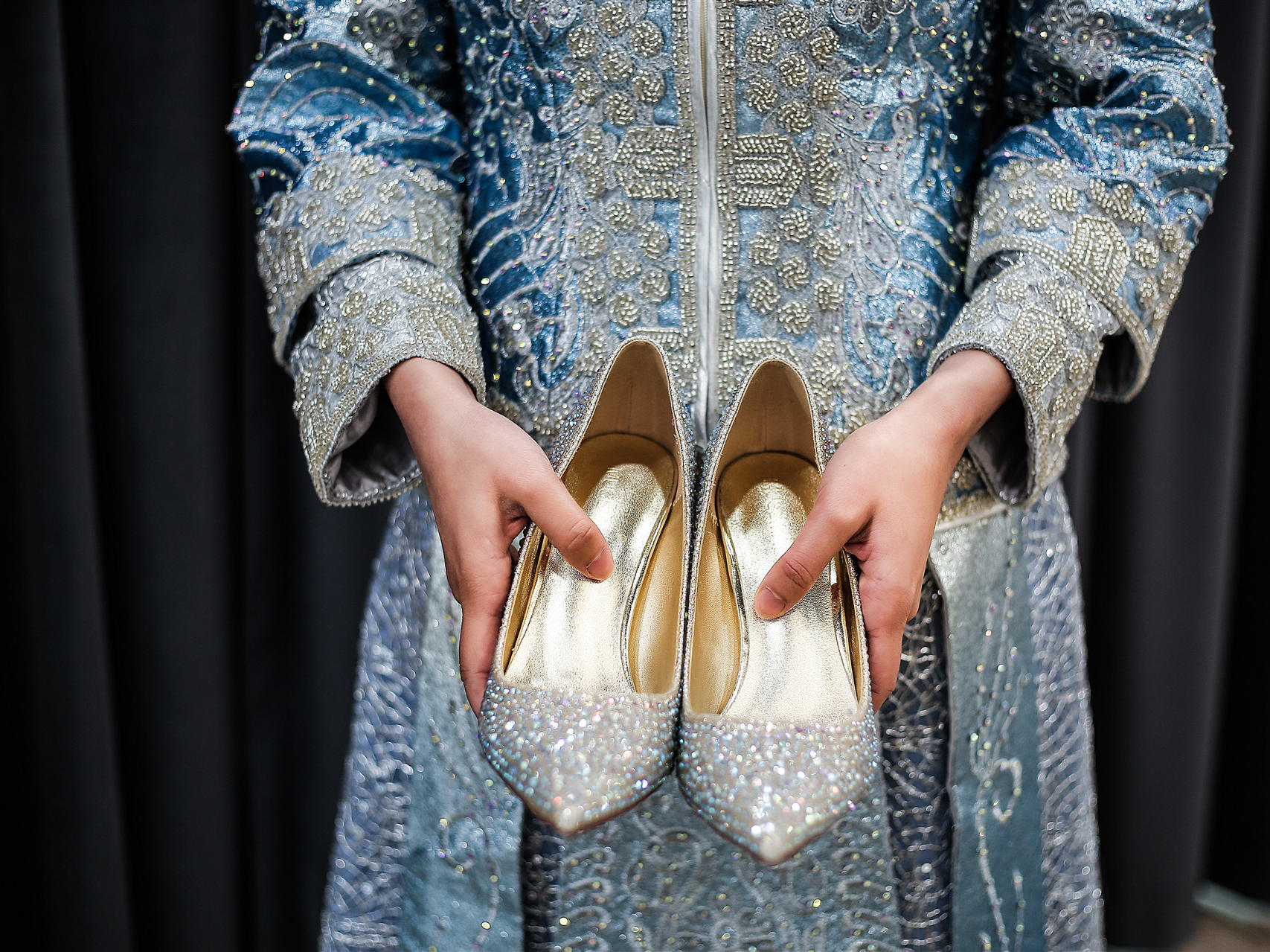 【致白中式】手袖龙凤褂秀禾服马来褂