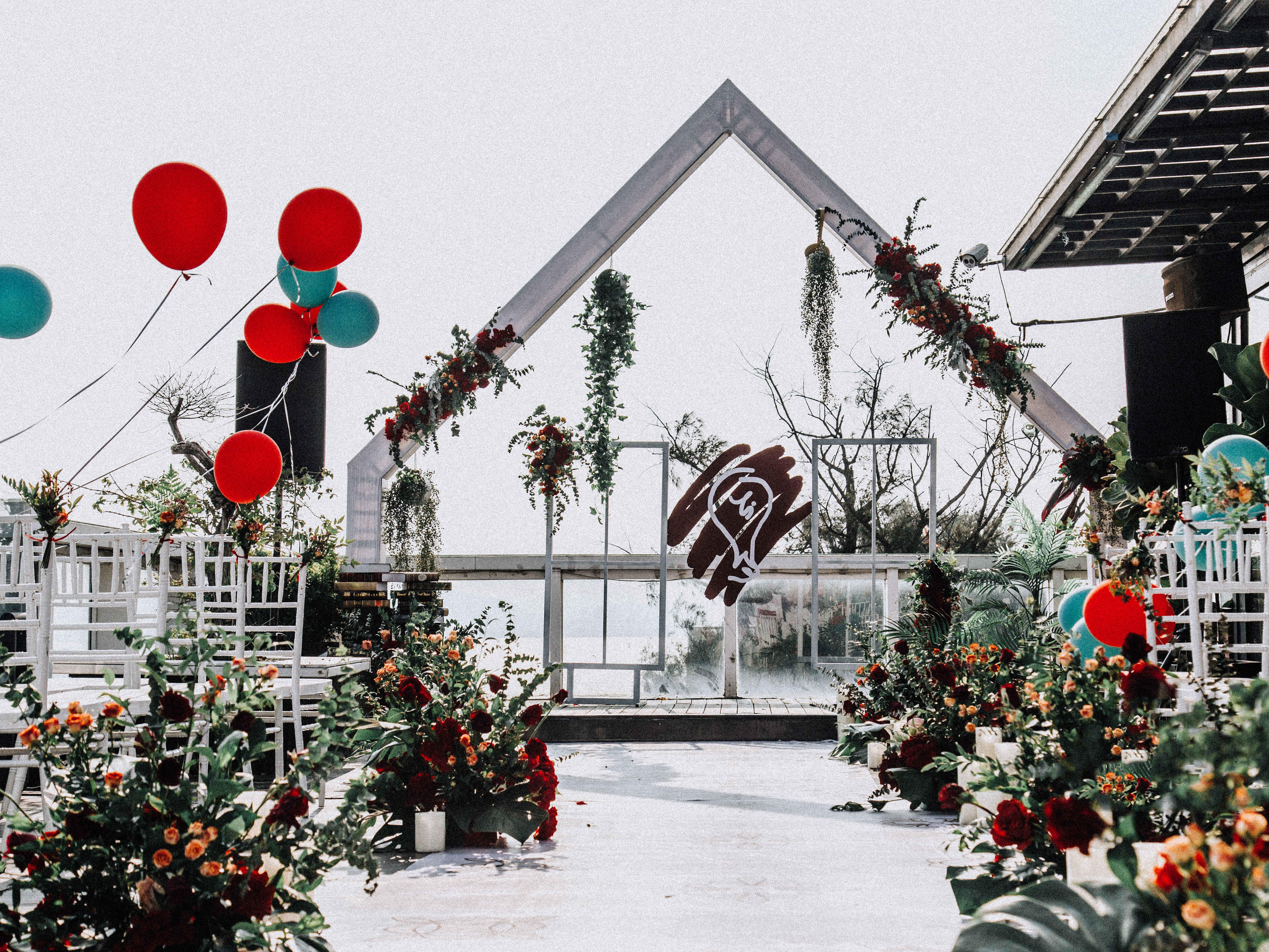 原野婚礼、露台小清新婚礼