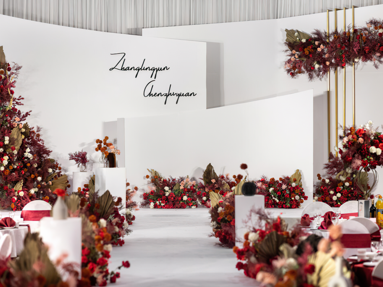 简约高级红白色系婚礼/倾城伊人婚礼