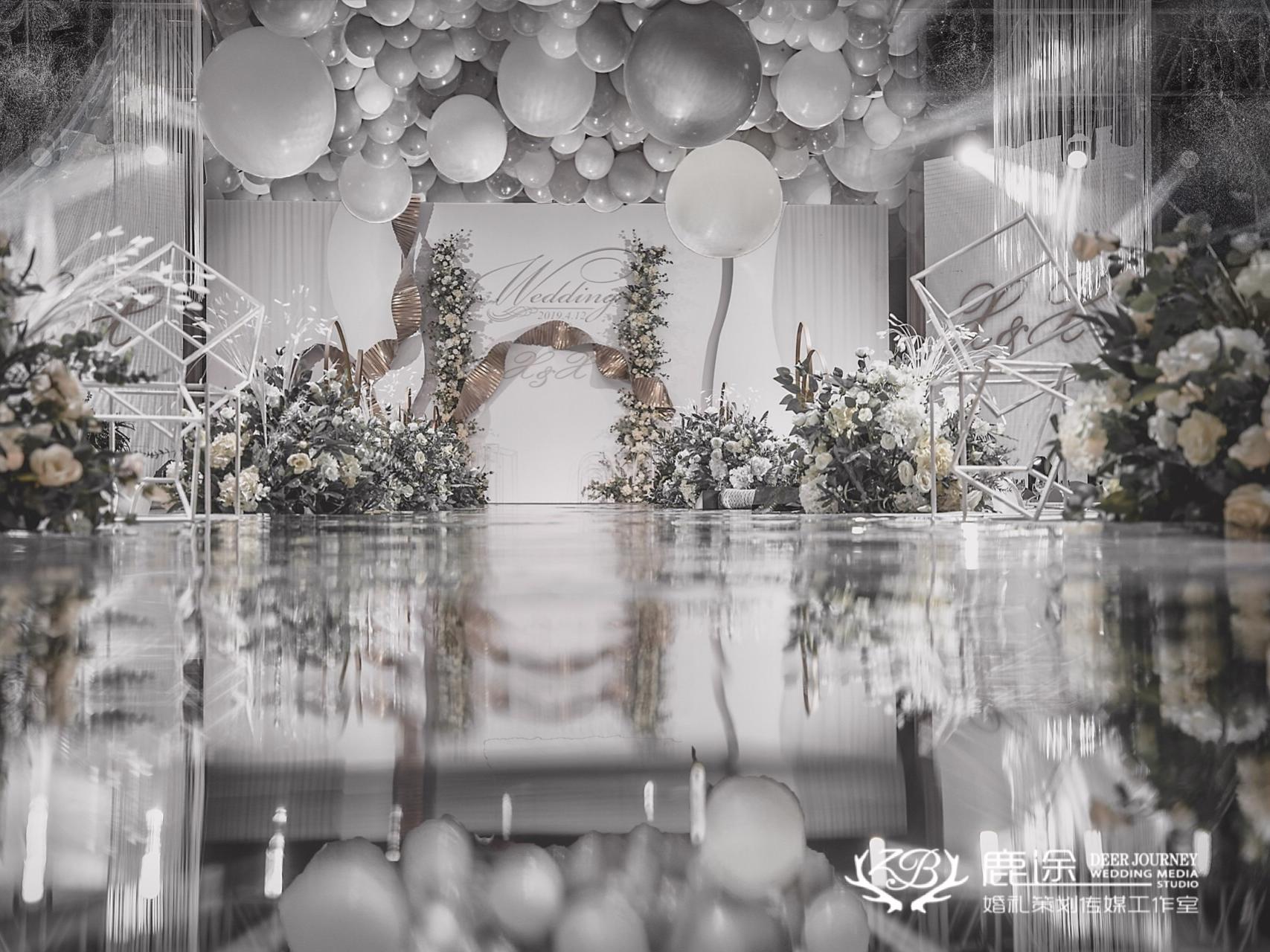 【鹿途】韩式高级灰气球主题婚礼