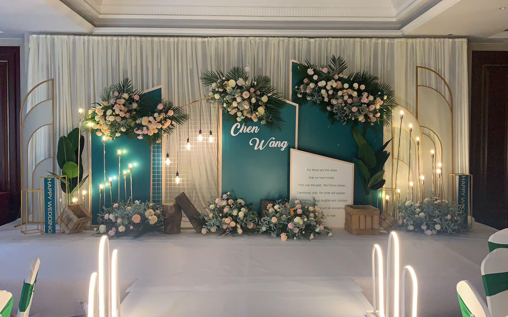 【沐午婚礼】简单纱幔场布套餐 优惠价7880元