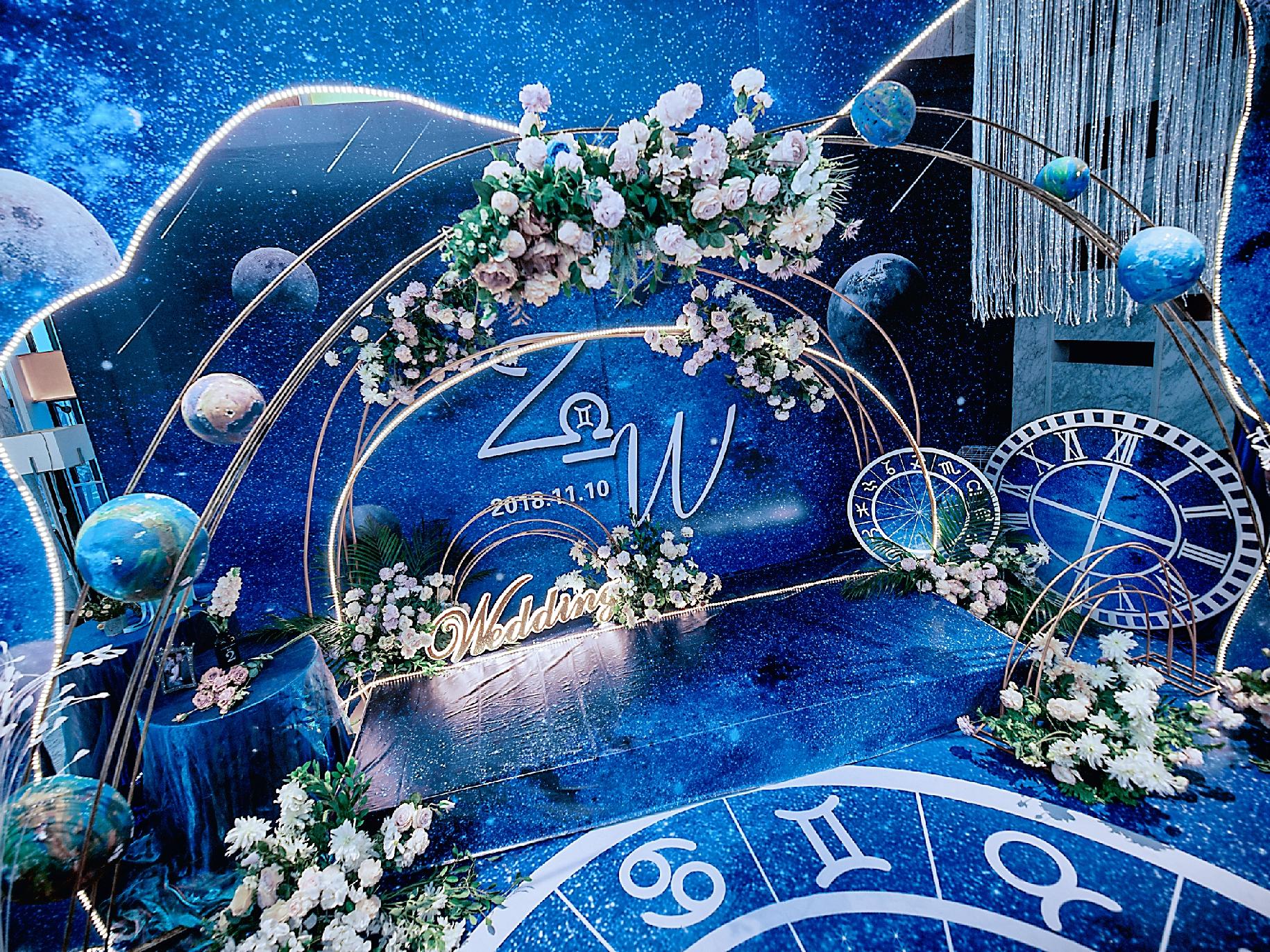 唯美粉蓝/撞色婚礼策划套餐/小预算