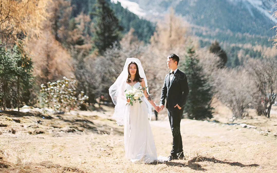 文艺纪实风格 唯美雪景婚纱照