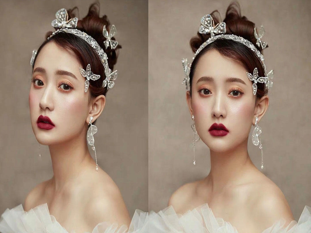 君君美妆造型资深新娘妆全天跟免租伴娘服亲友妆