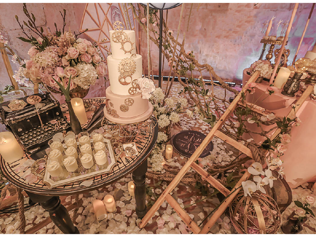 【薇雪婚礼】室内浪漫色彩热气球主题朋克婚礼