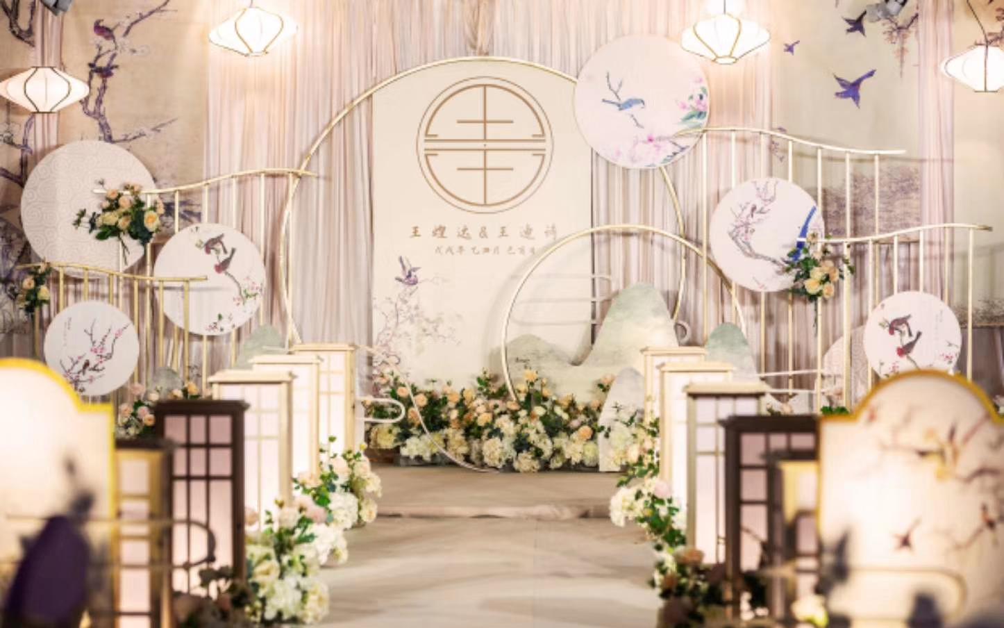 #三锦一生婚礼#香槟色中式新中式婚礼简约大气清新