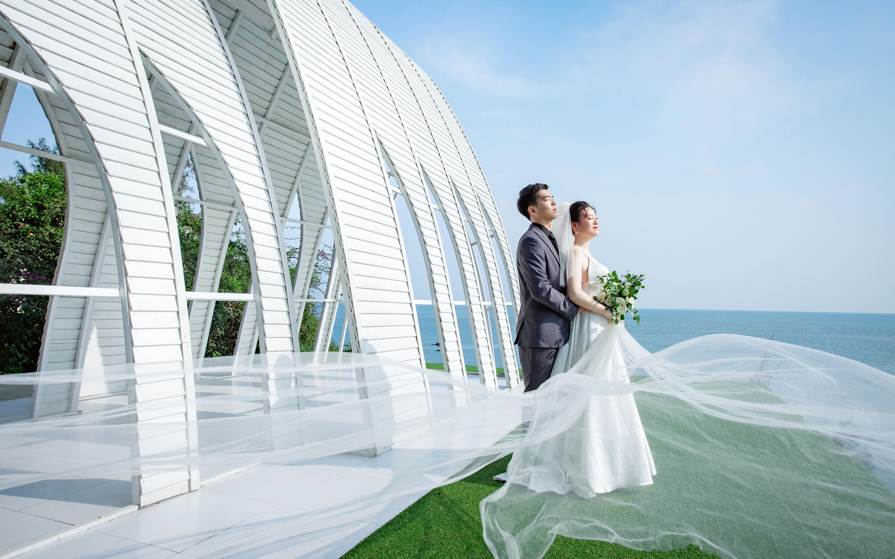 【北海婚纱照旅拍】海景主题活动婚纱照 4服4造