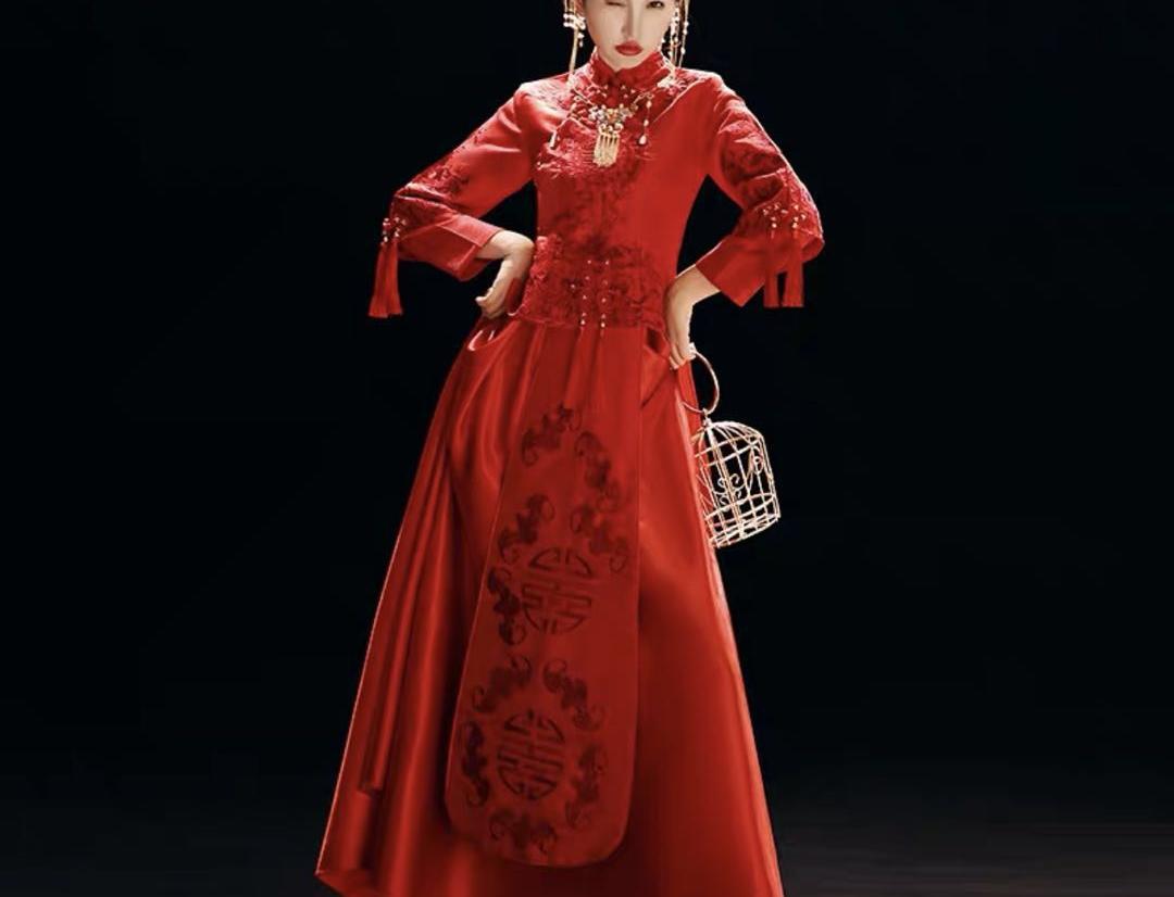 秀禾服女2019新款春夏新娘结婚敬酒服礼服中式嫁