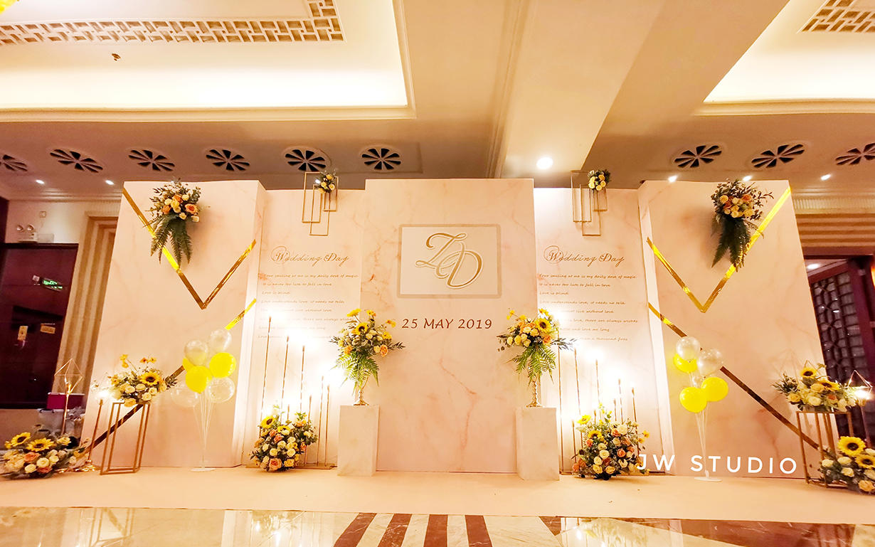 简约大气 香槟粉婚礼布置