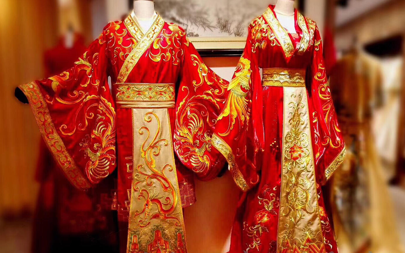 汉服婚礼 汉唐风新中式婚礼婚服