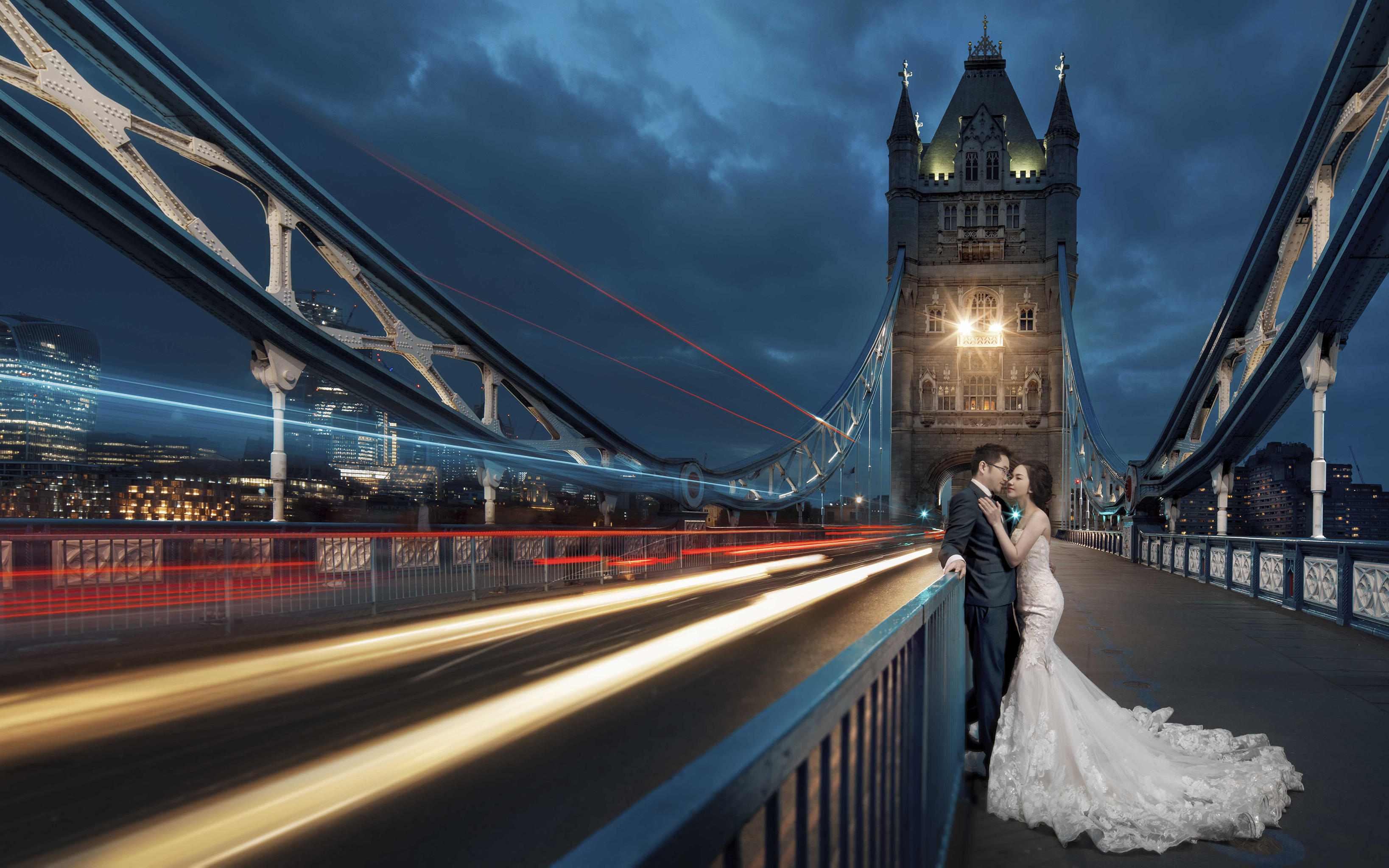 英国伦敦一日4景婚纱摄影 英国旅拍 晨拍+住宿