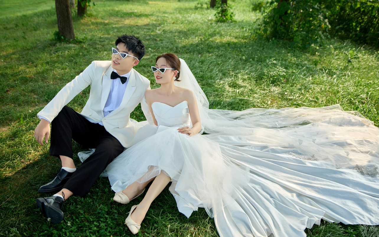 草坪系列客片欣赏！00后婚纱照必拍系列