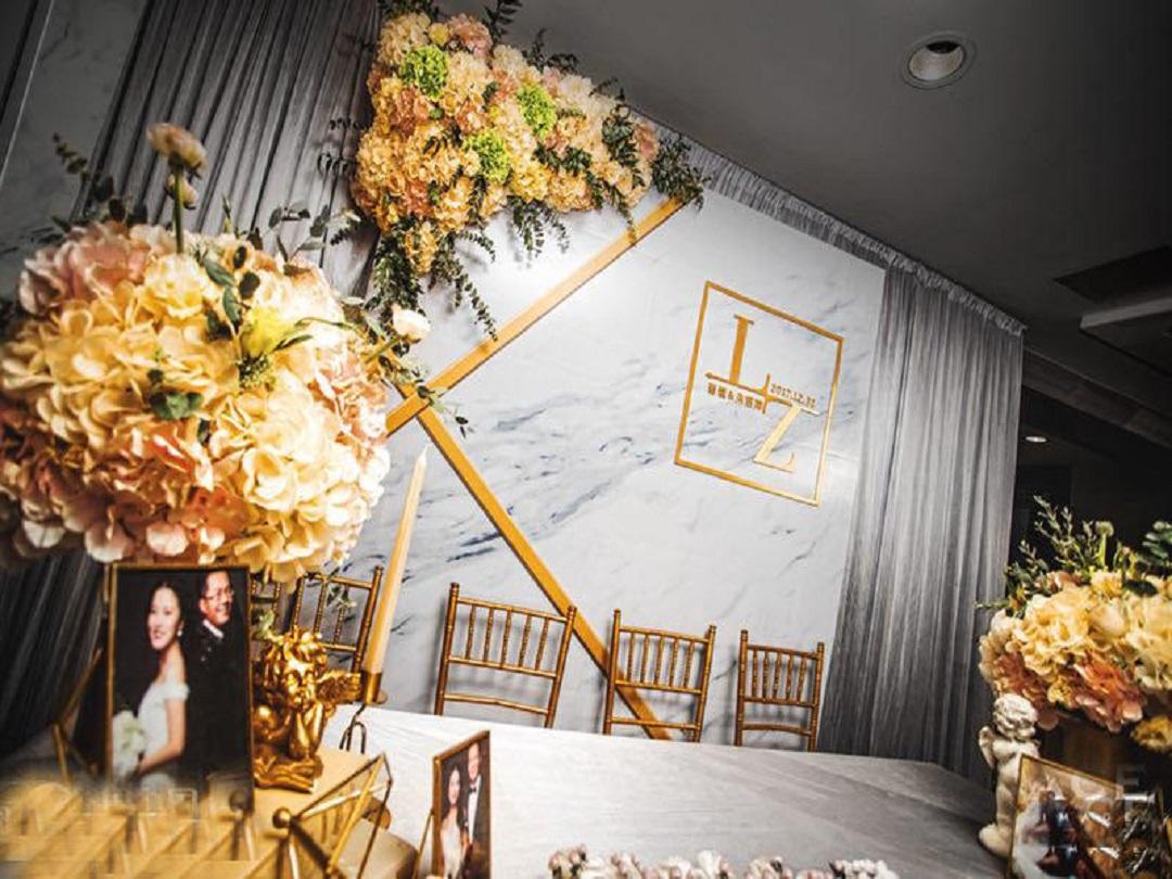 简约暖色小清新大理石纹婚礼