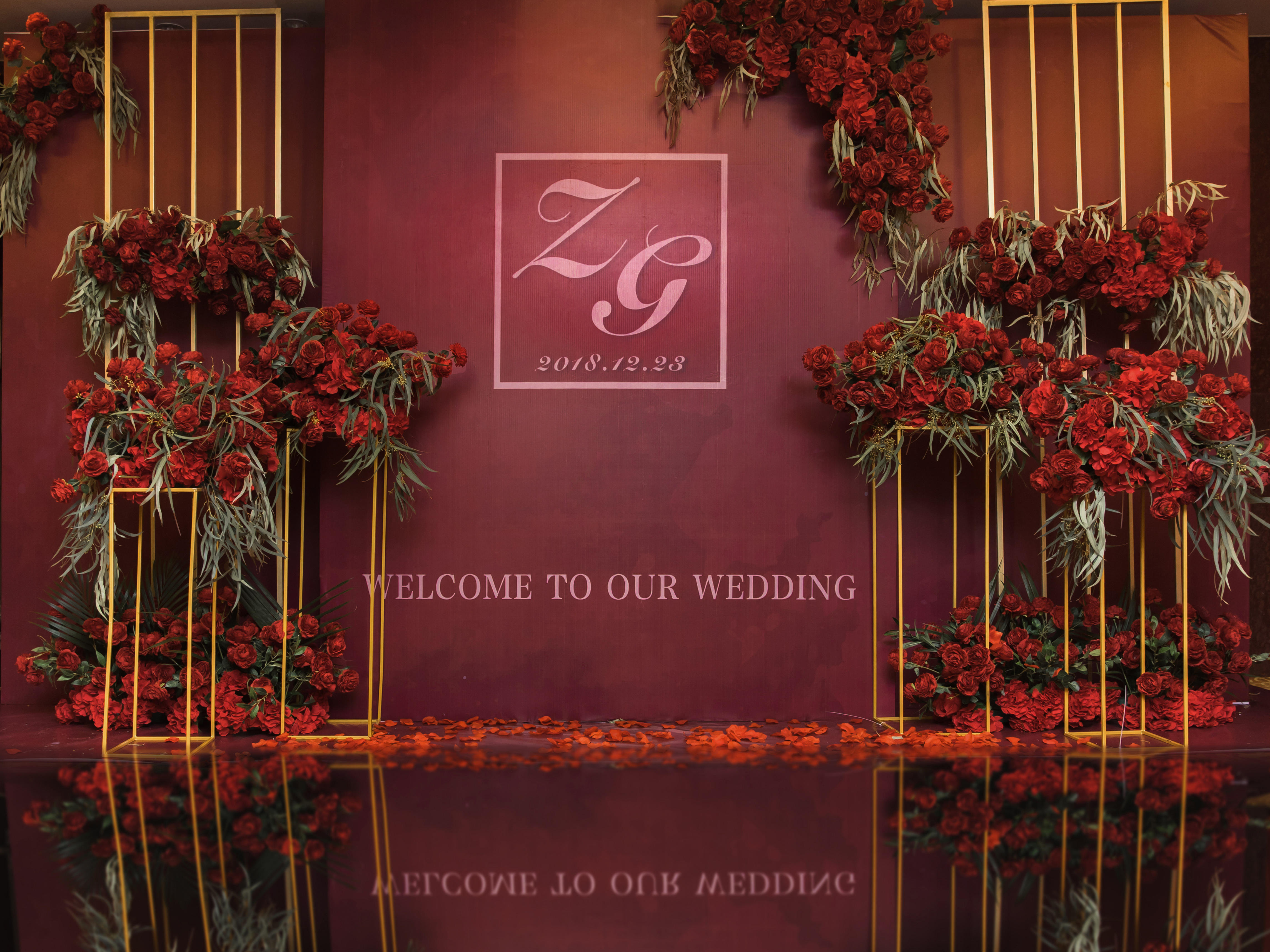 【浪漫派婚礼】红金色系简约风格婚礼