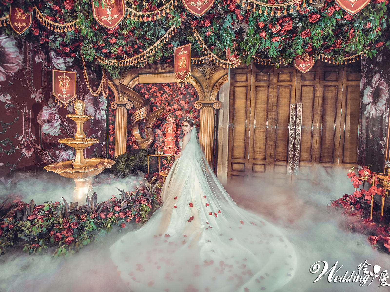 【送婚前微电影】巴洛克复古红金色婚礼含四大金刚