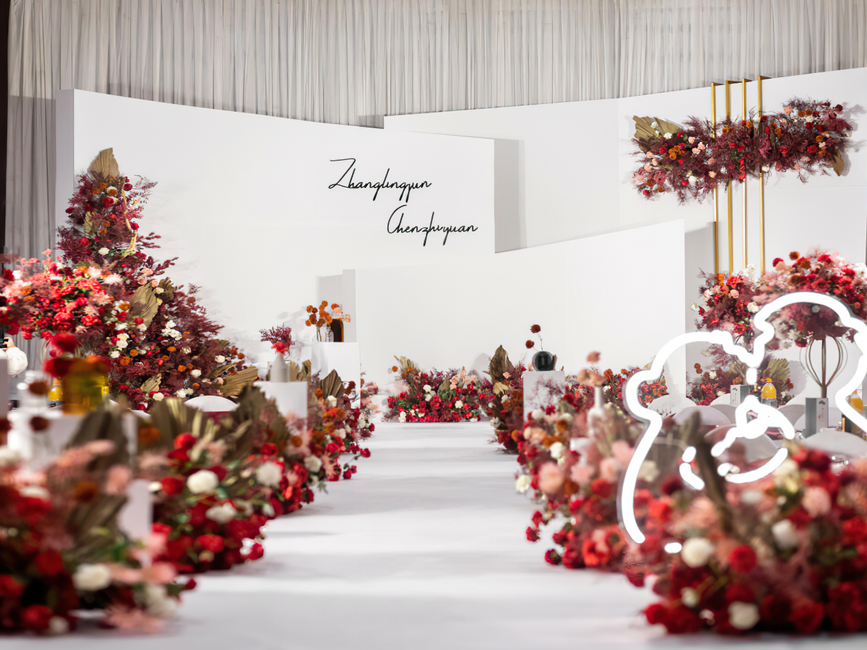 简约高级红白色系婚礼/倾城伊人婚礼