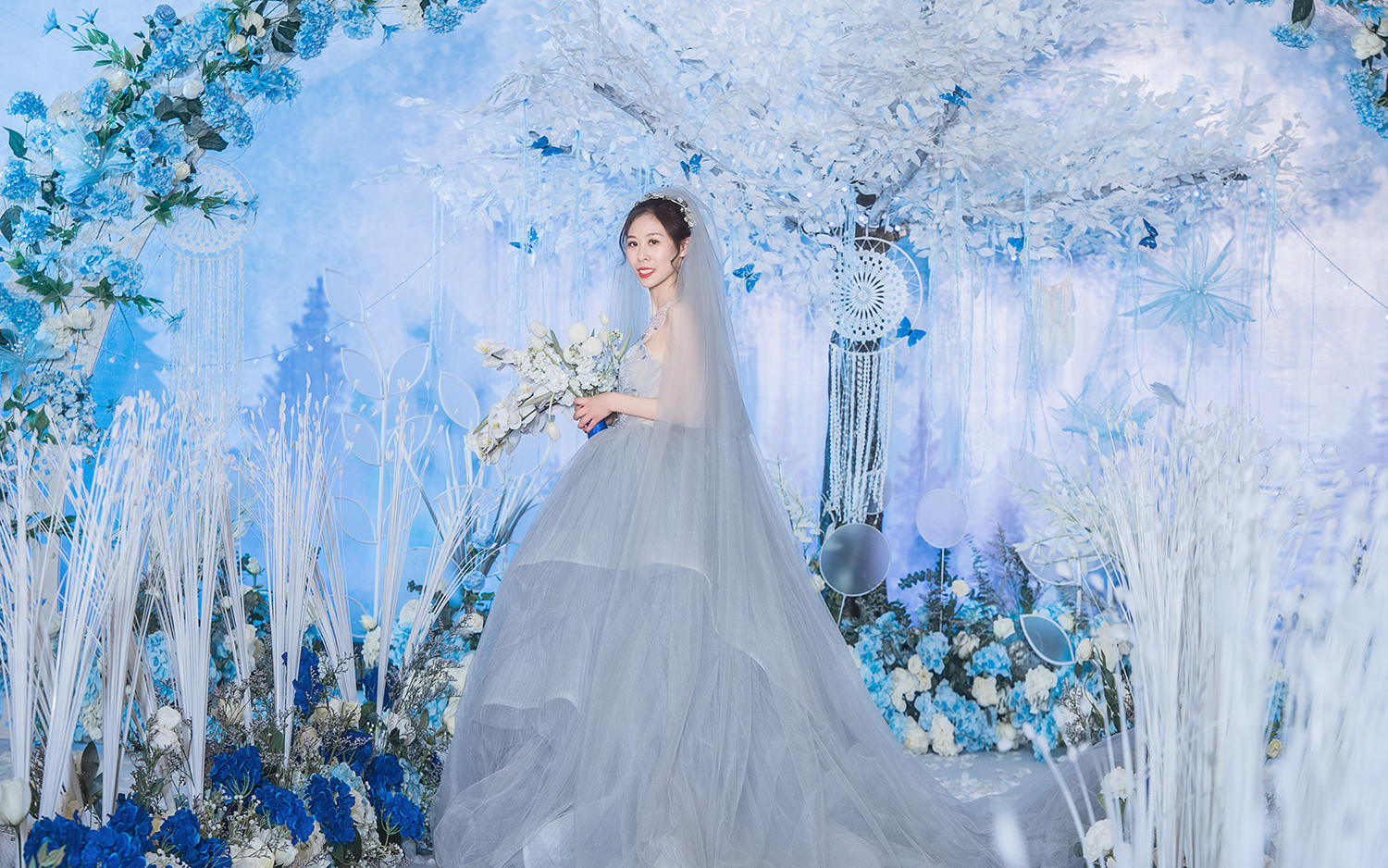 四季婚礼 蓝色的世界 蓝色 白色