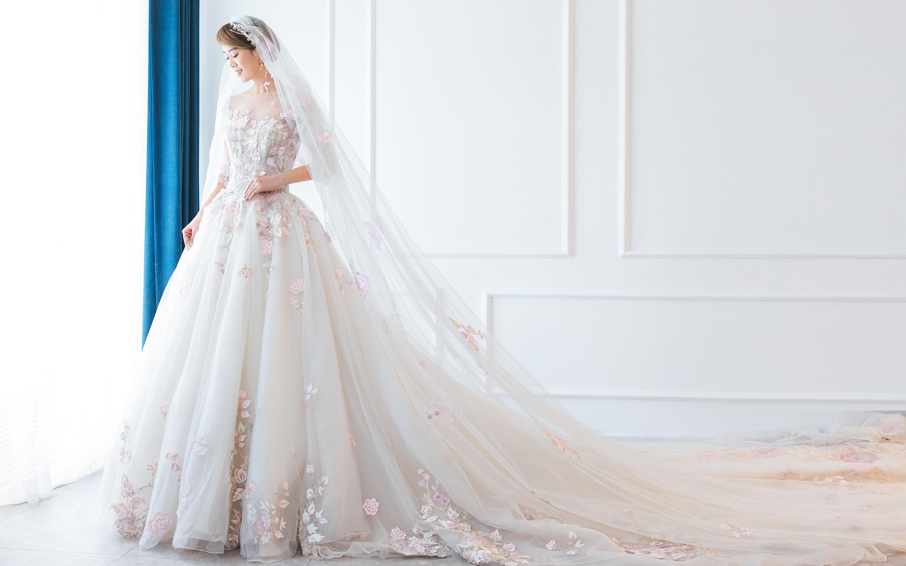 超级仙美大气款婚纱——梦入桃林