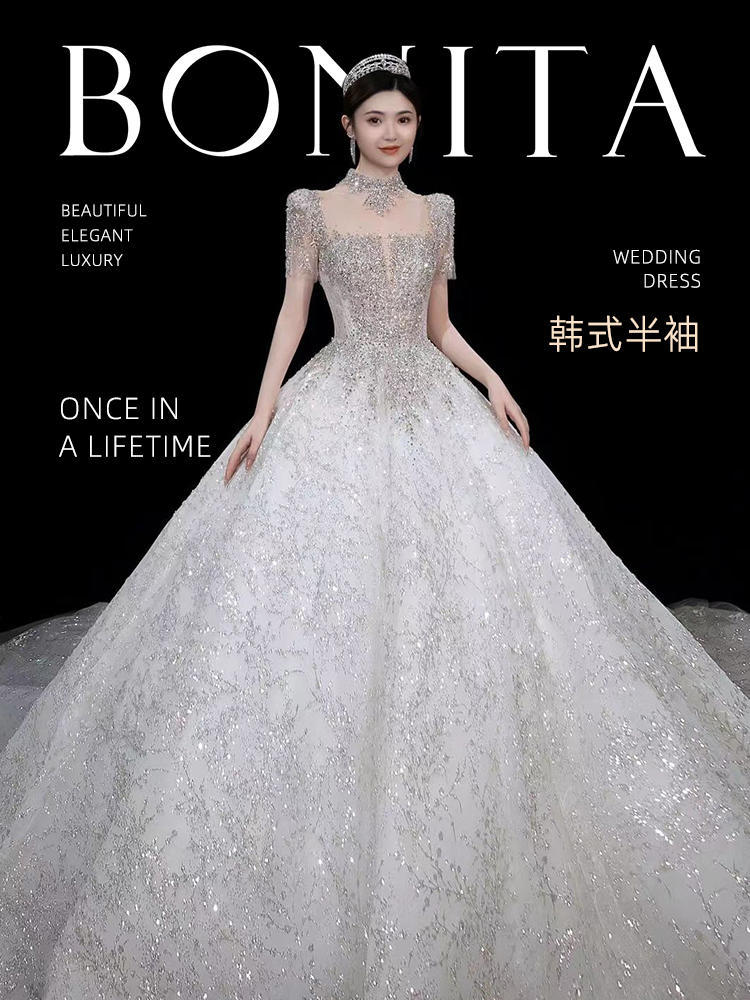   简约韩式闪耀婚纱