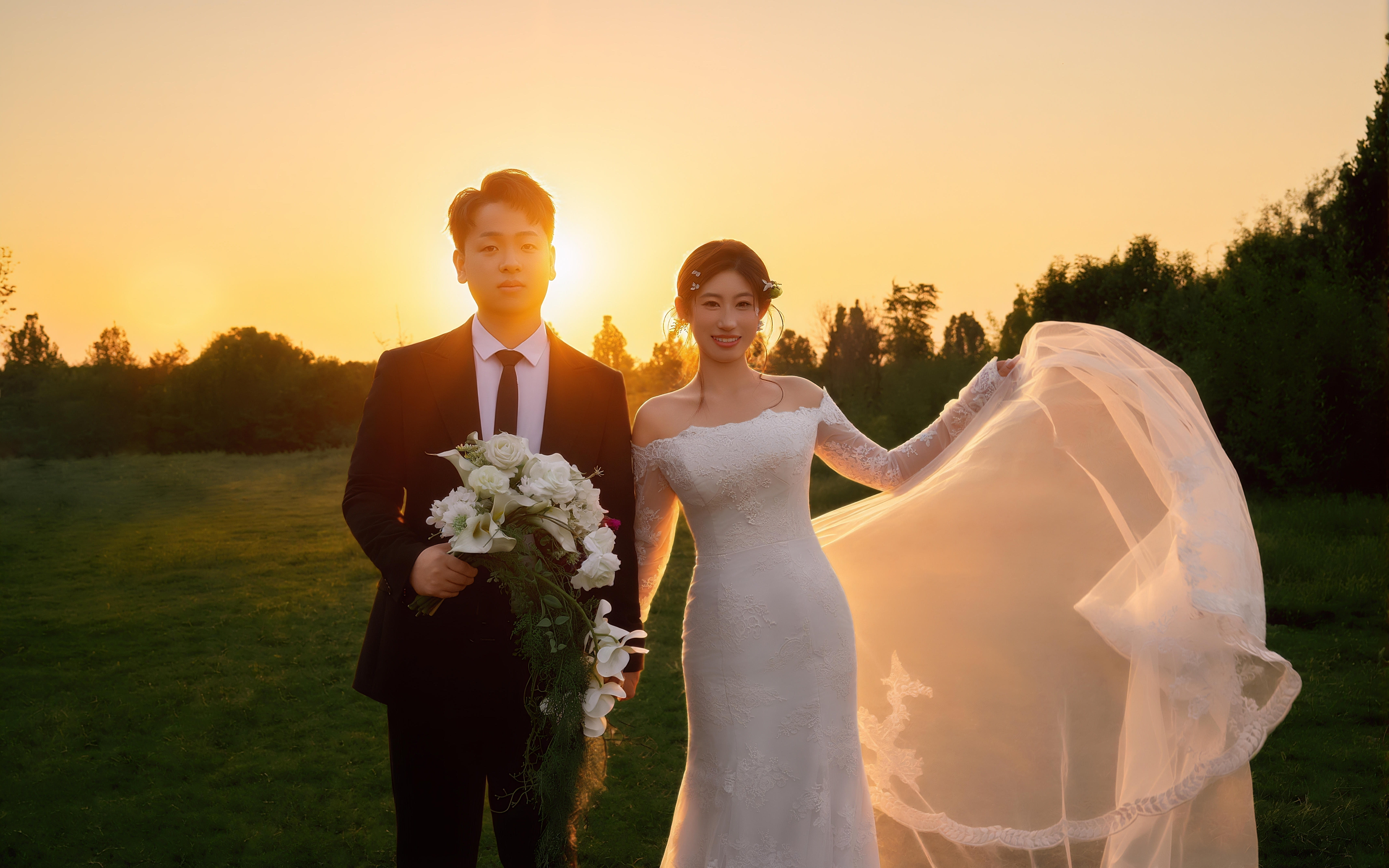 谁拍谁美的森系氧气婚纱照！