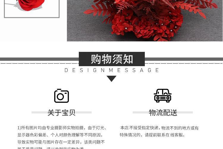 新款婚庆仿真花尤加利盆花路引花舞台花