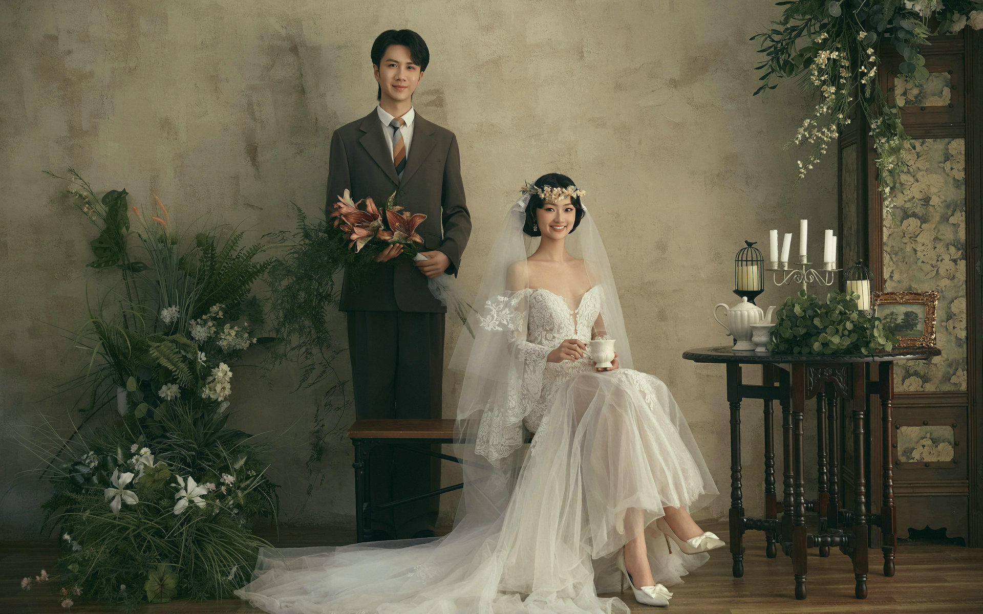 拍了一組小眾復古婚紗照??燃爆朋友圈??