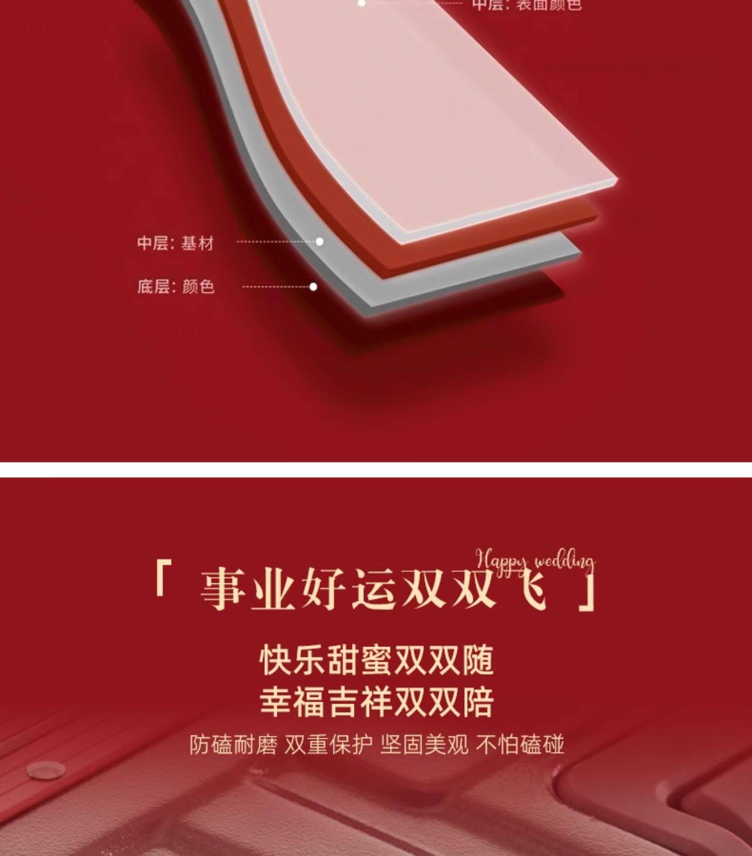 橡膠輪 紅色行李箱陪嫁箱新娘嫁妝 A08鋁框