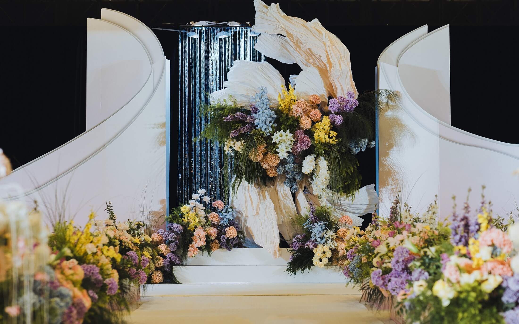 简约花园风异形背景风婚礼