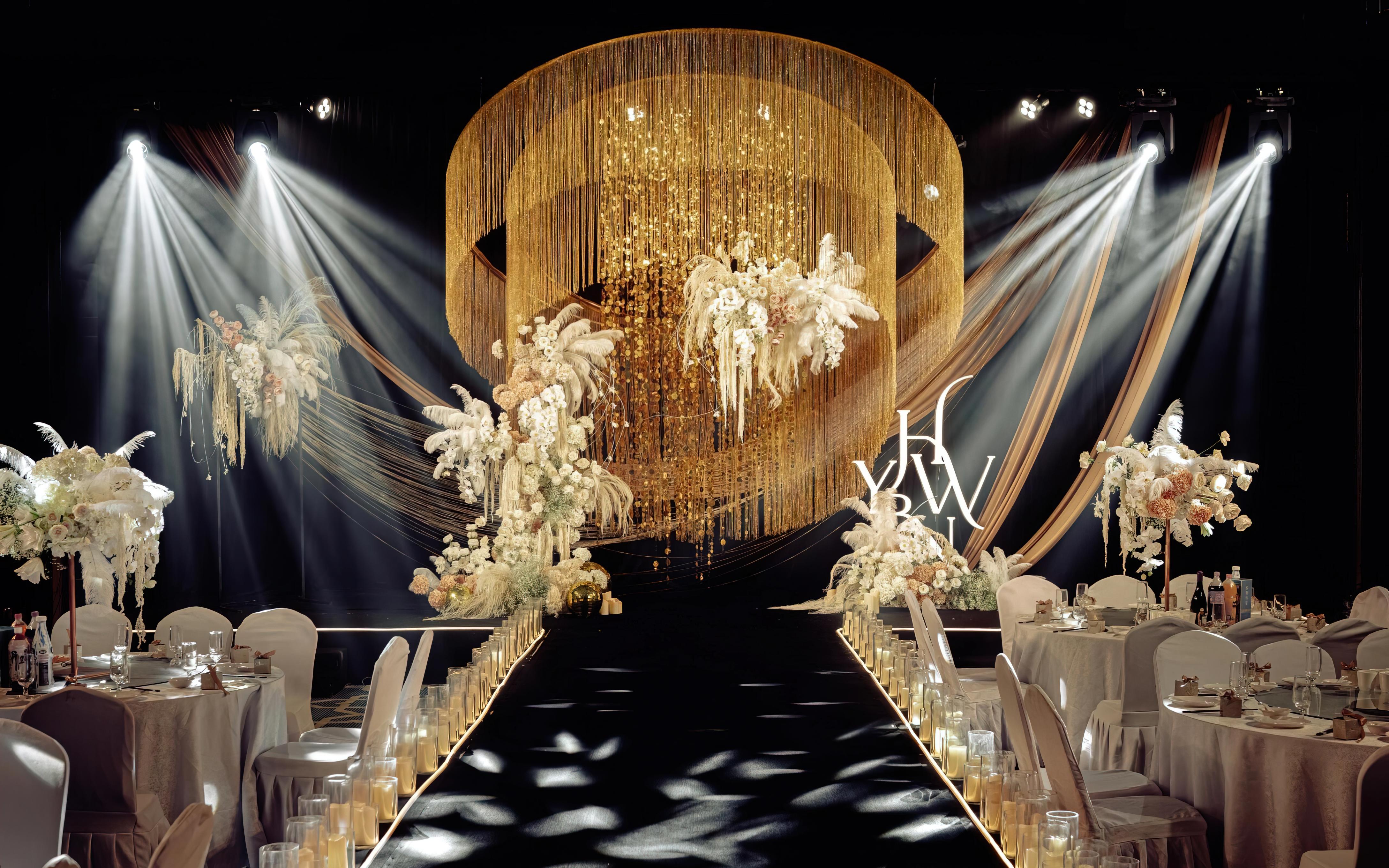 黑金色老钱风婚礼