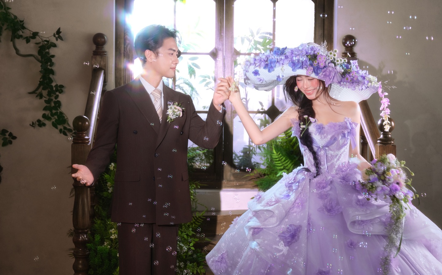 💜梦幻紫婚纱照｜把童话婚礼拍进照片里~