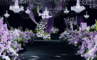 紫色西式水晶婚礼