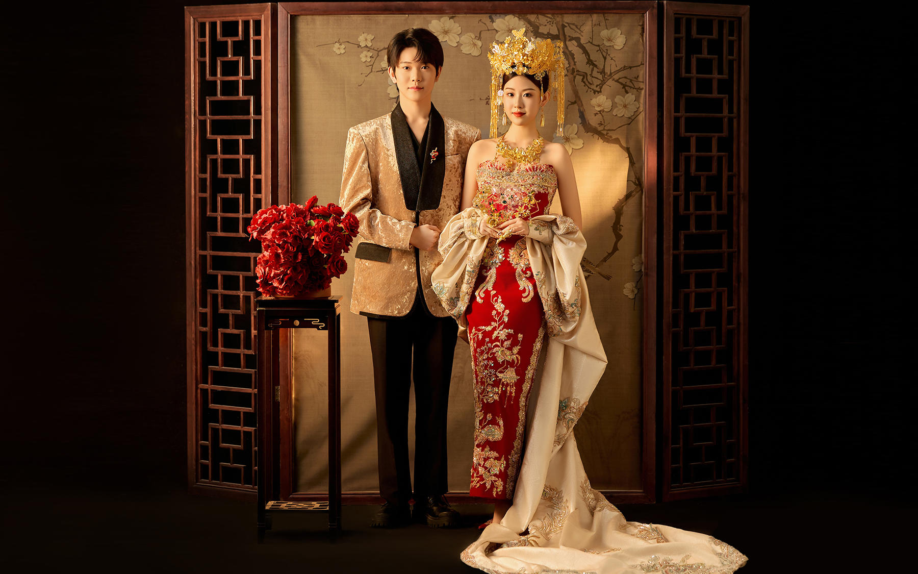 【森笙视觉】室内高级感中式婚纱照