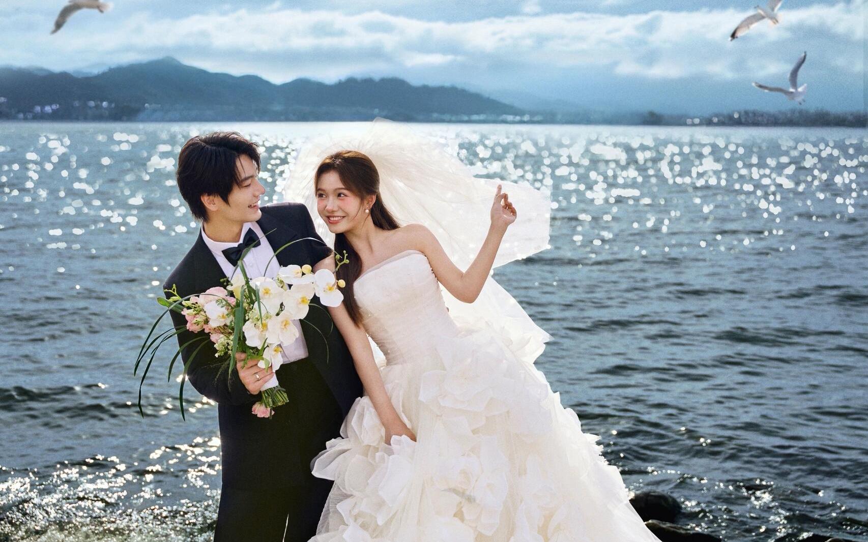 【海景系列】冬季限定海鸥婚纱照，在海风里相爱