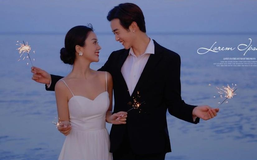 『朦胧月光中温柔入梦』🌙高级感烟花、海边婚纱照