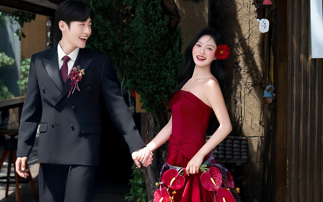 【西北龙摄影】新中式红色喜嫁婚纱照