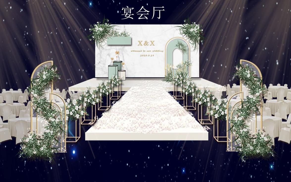【小型婚礼】-纯布置-白绿系