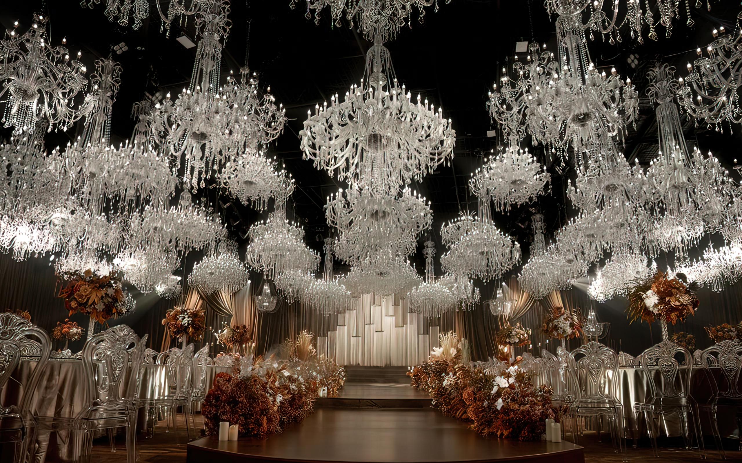 布藝與水晶交織，演繹沉穩(wěn)雅致婚禮氛圍DBY3