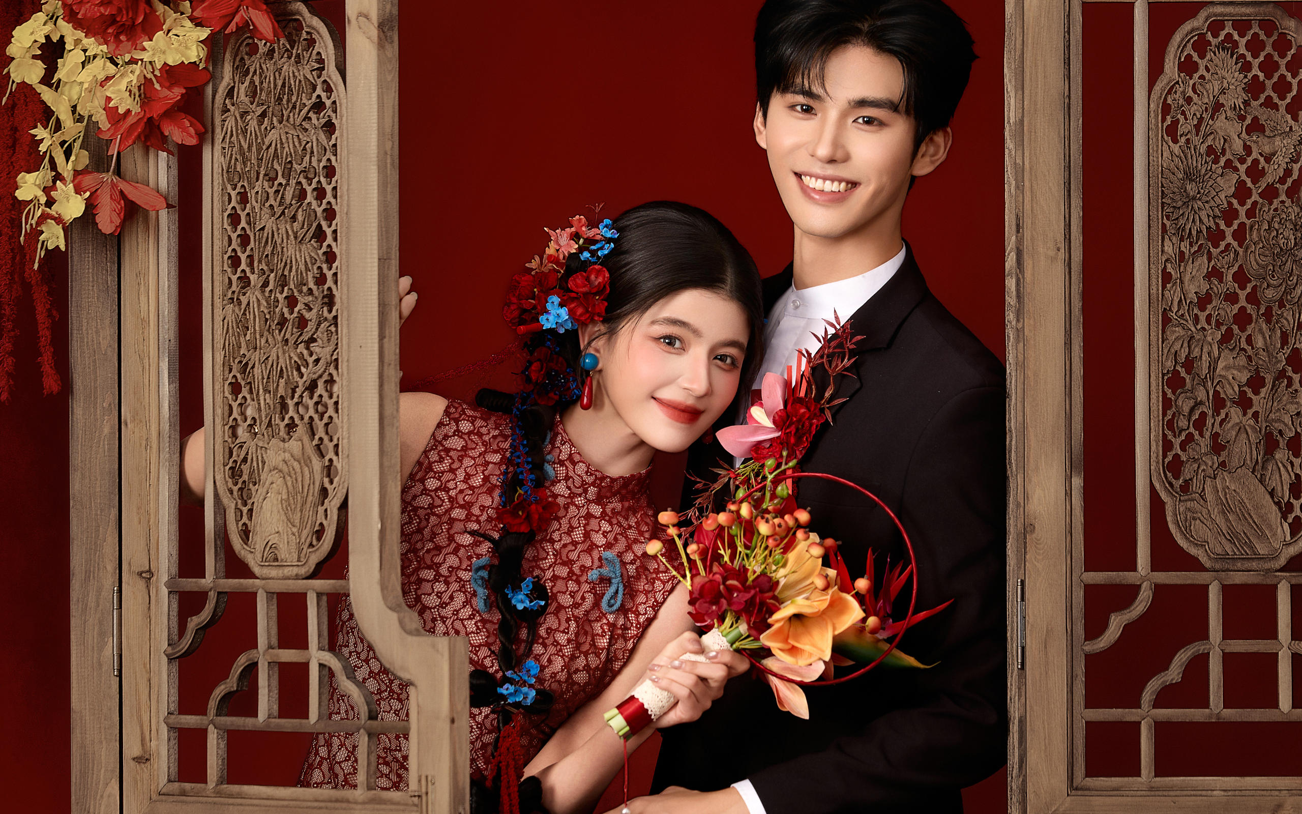 新中式旗袍婉约婚纱照