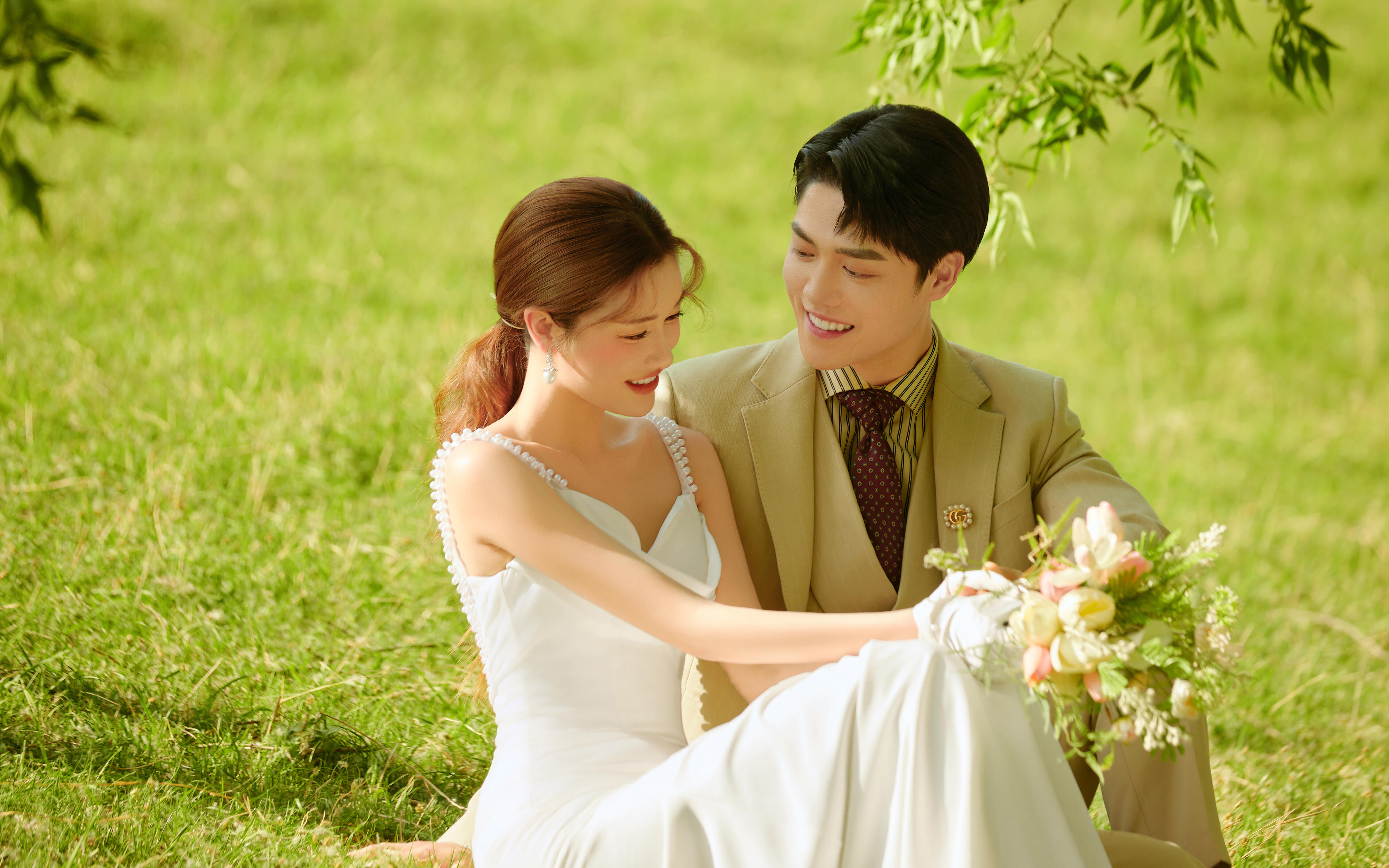理想中的草坪婚纱照吗✨