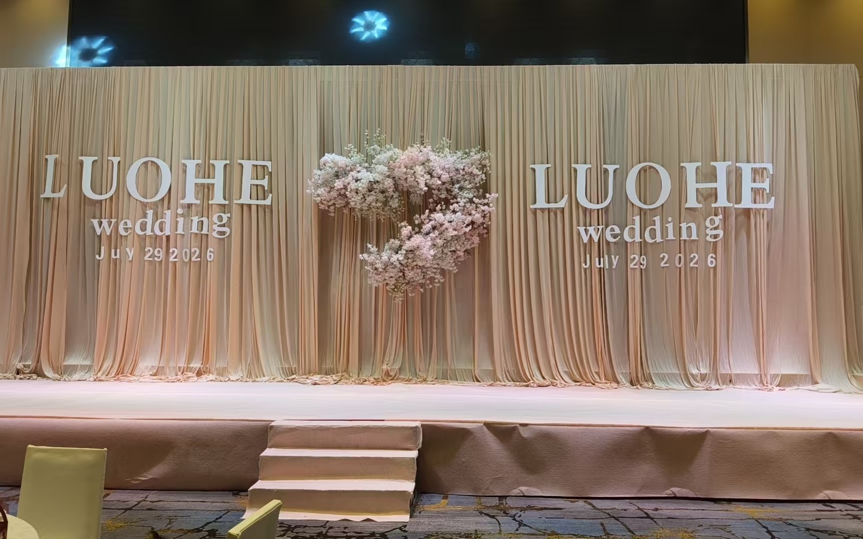 富盈酒店韩系极简风香槟色婚礼