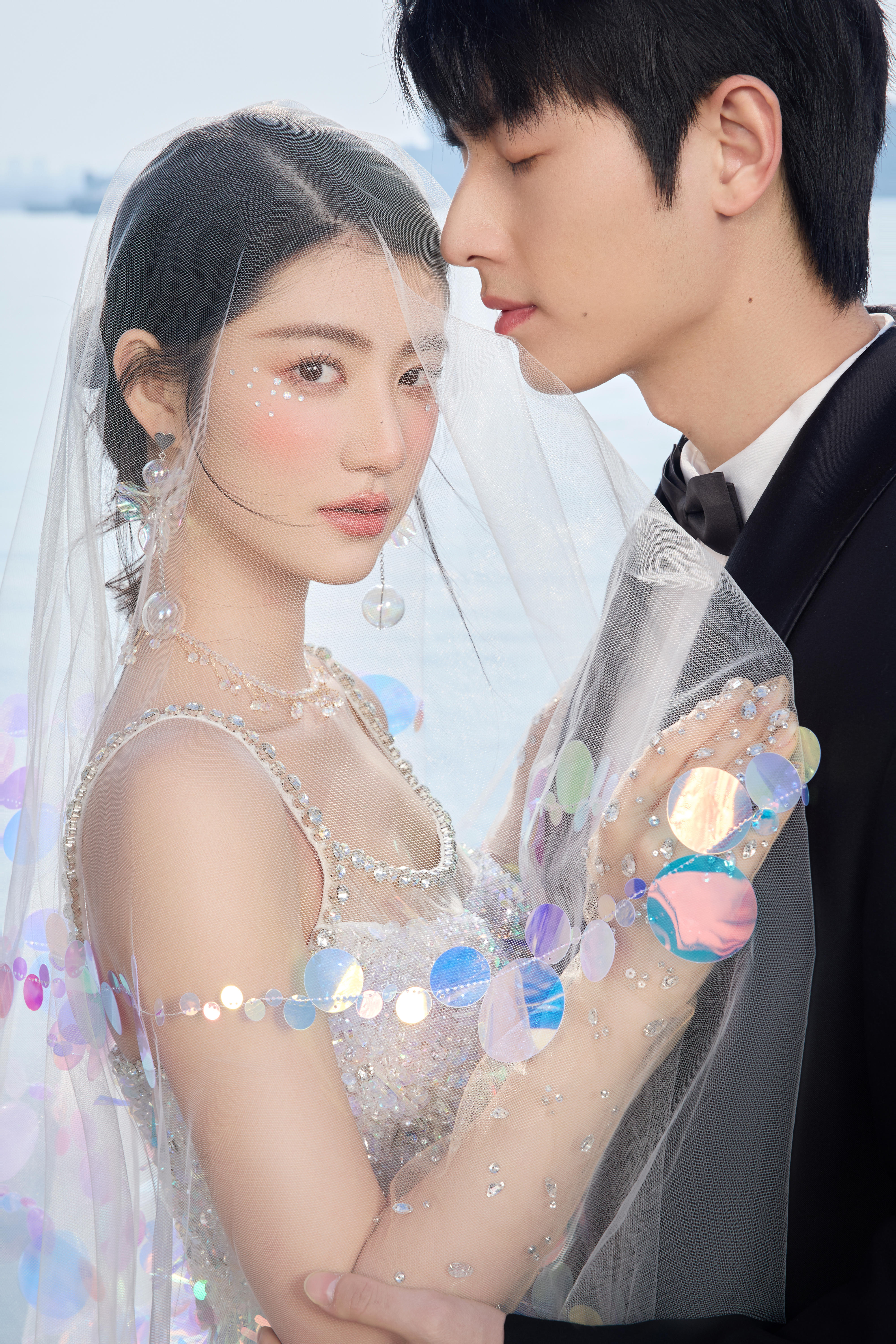 梦幻流苏风婚纱照 在海边邂逅浪漫爱情