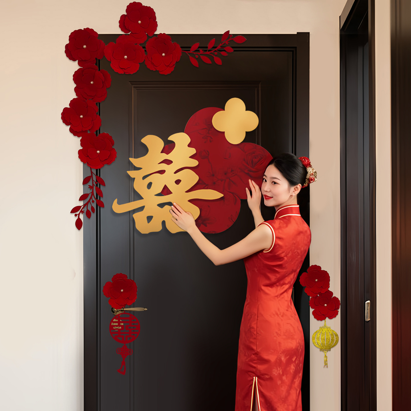 房門喜字貼KT板新中式裝飾