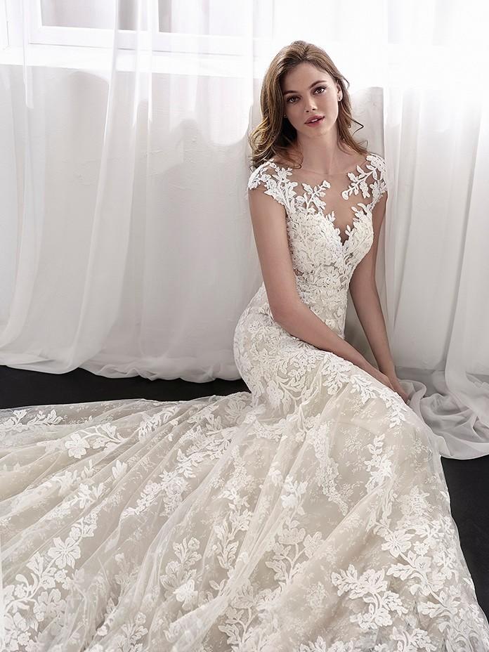 今禧礼服馆鱼尾包肩蕾丝款