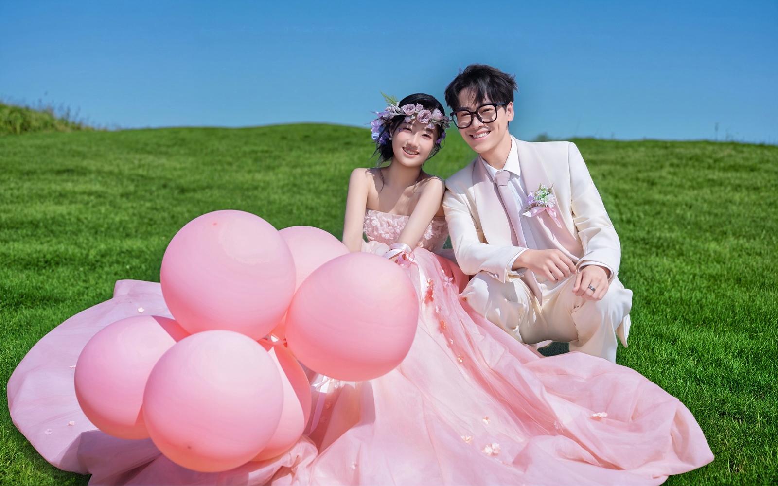 银川草原公主风婚纱照真的美疯啦❗️