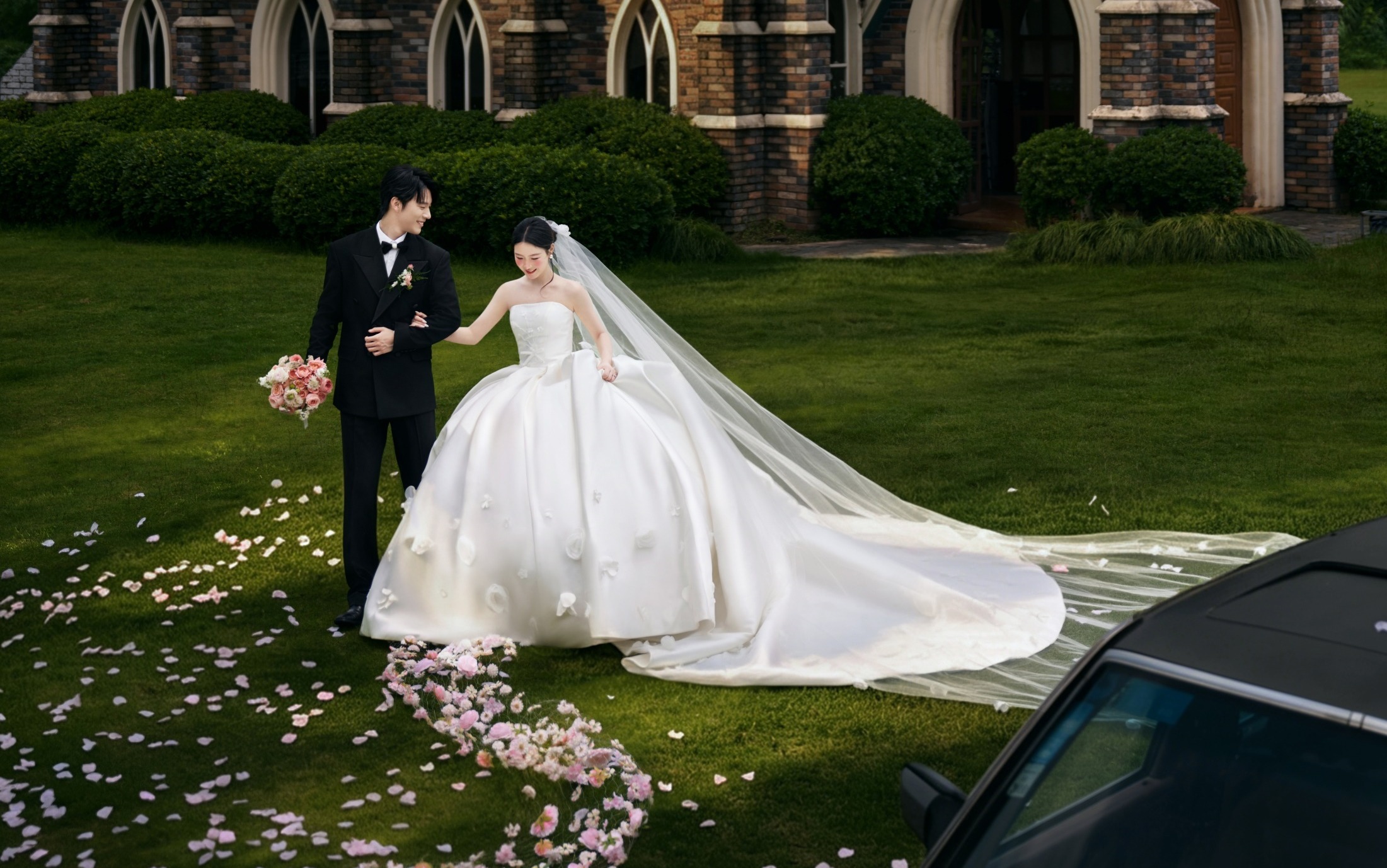 【金夫人】韩式草坪婚纱照