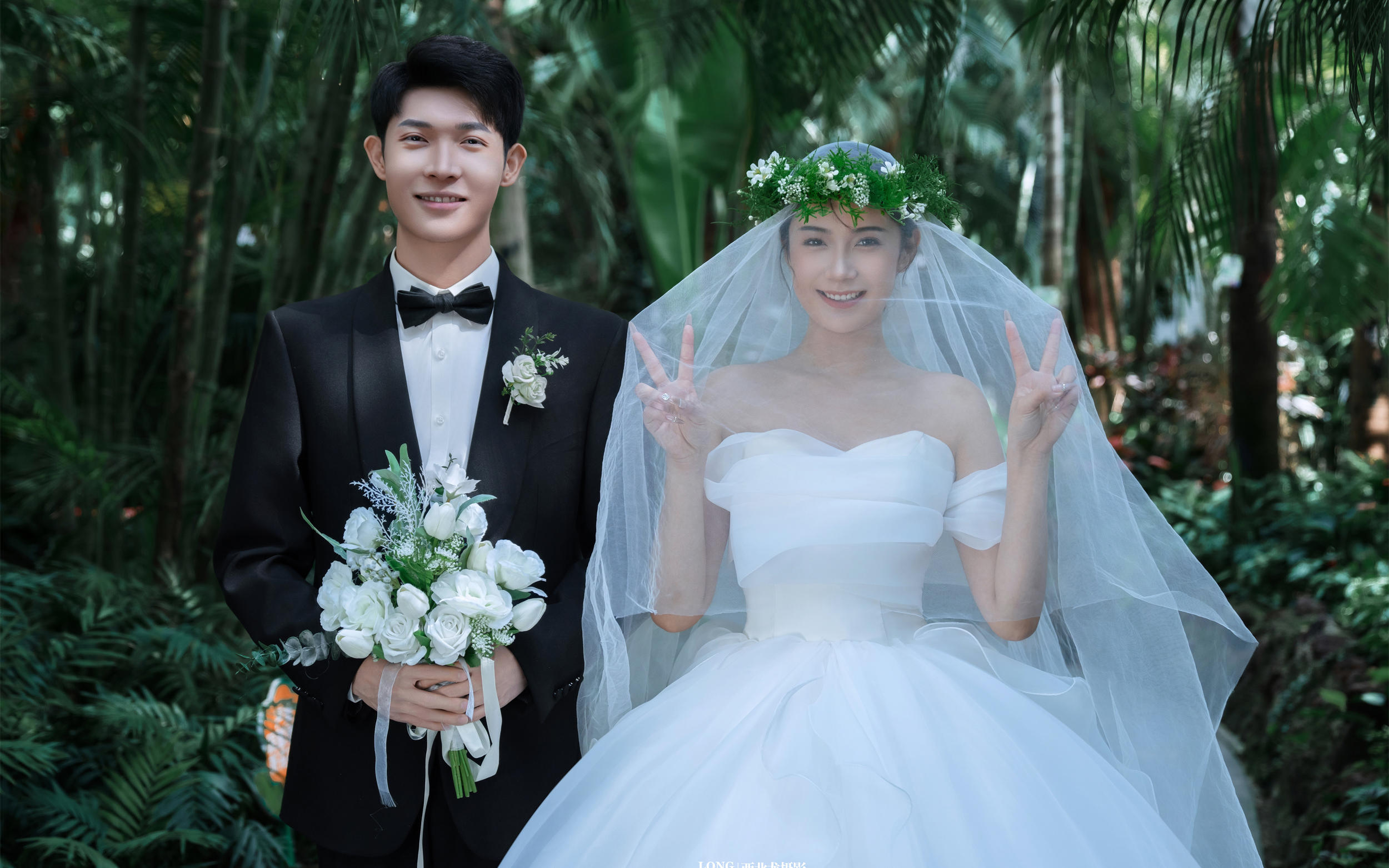 🌿 救命！我的森系婚纱照也太元气了吧！