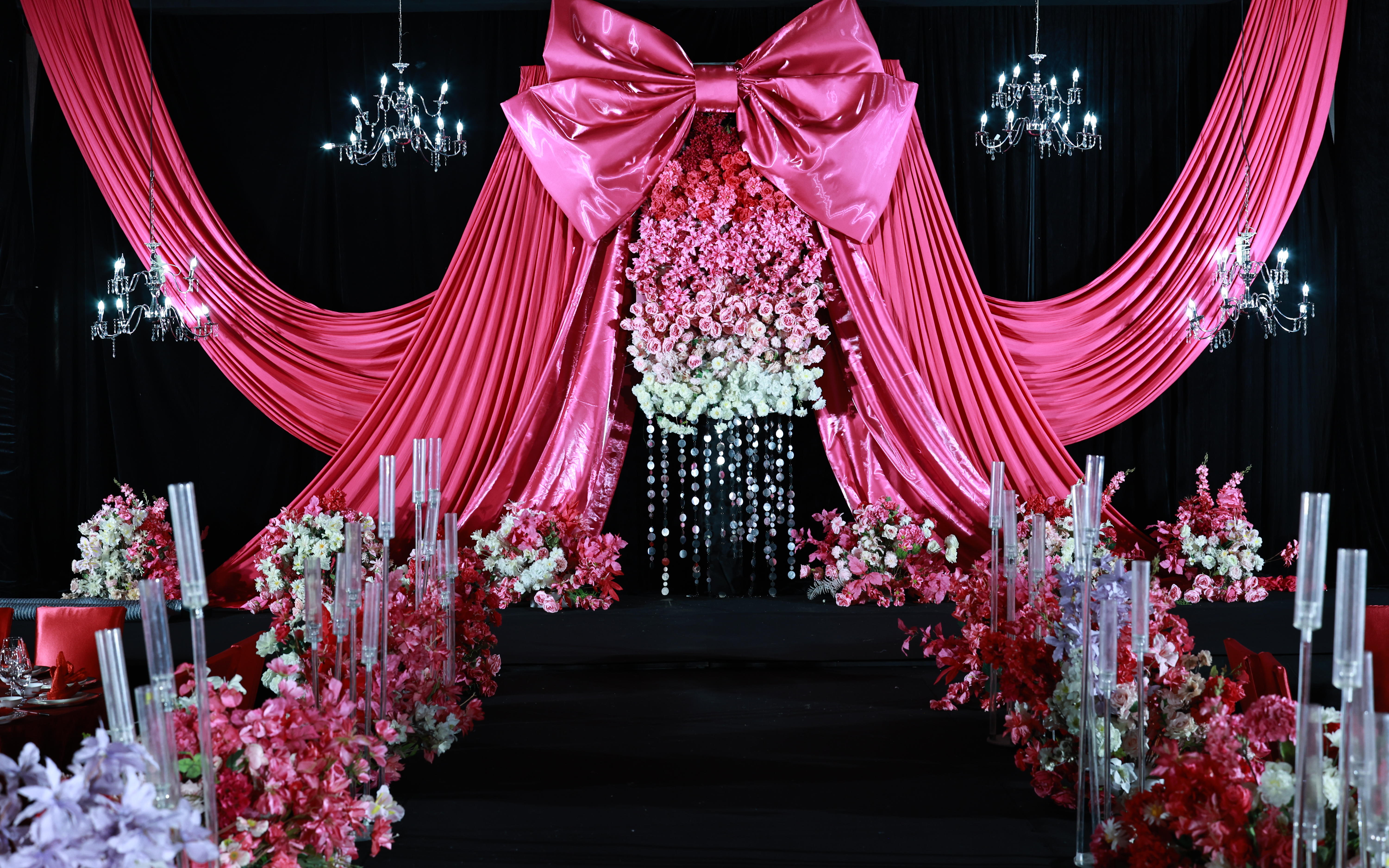 【悦享婚礼】肯尼亚玫红大蝴蝶结韩