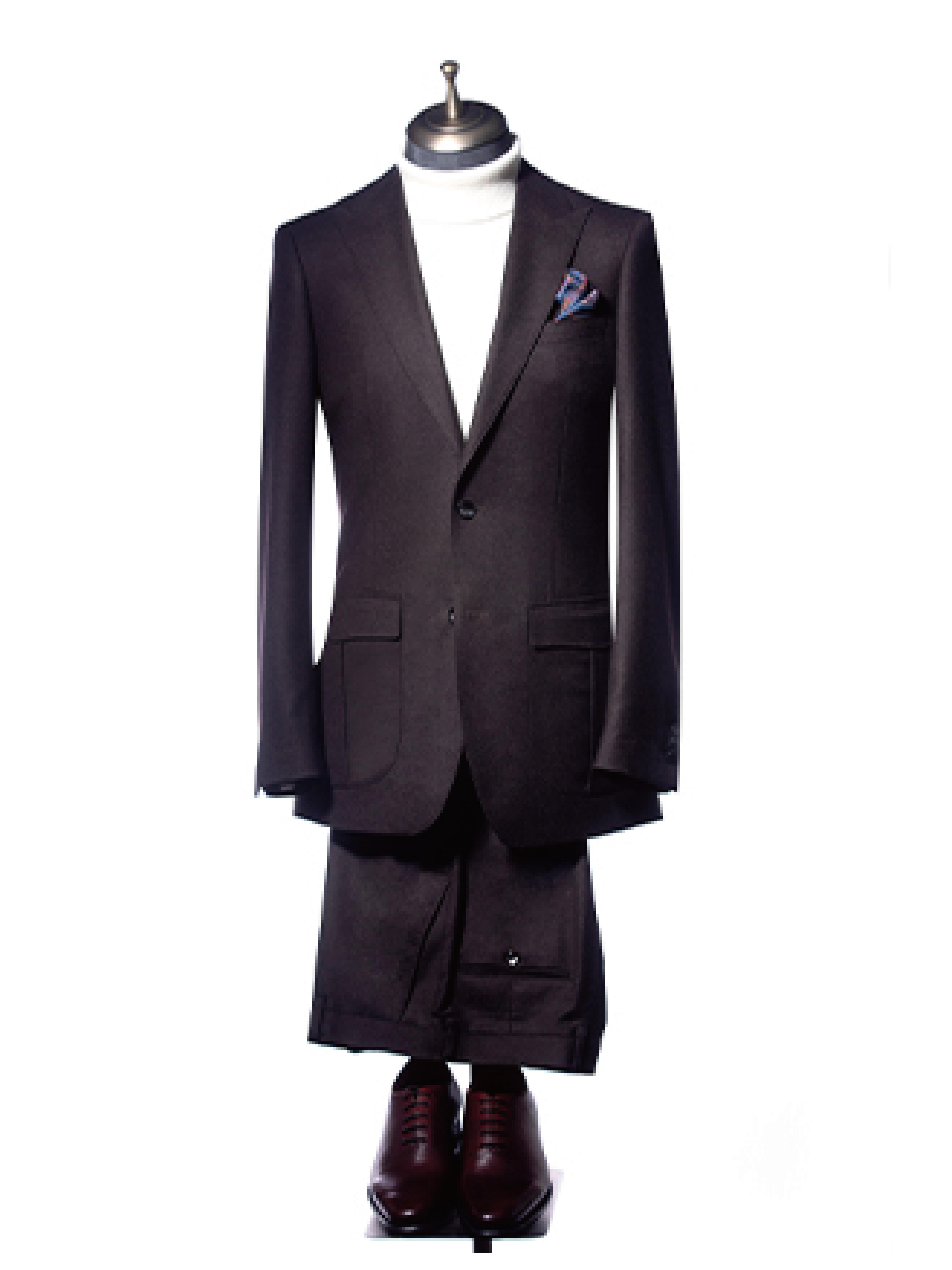 墨绿色经典双排扣西服定制套装