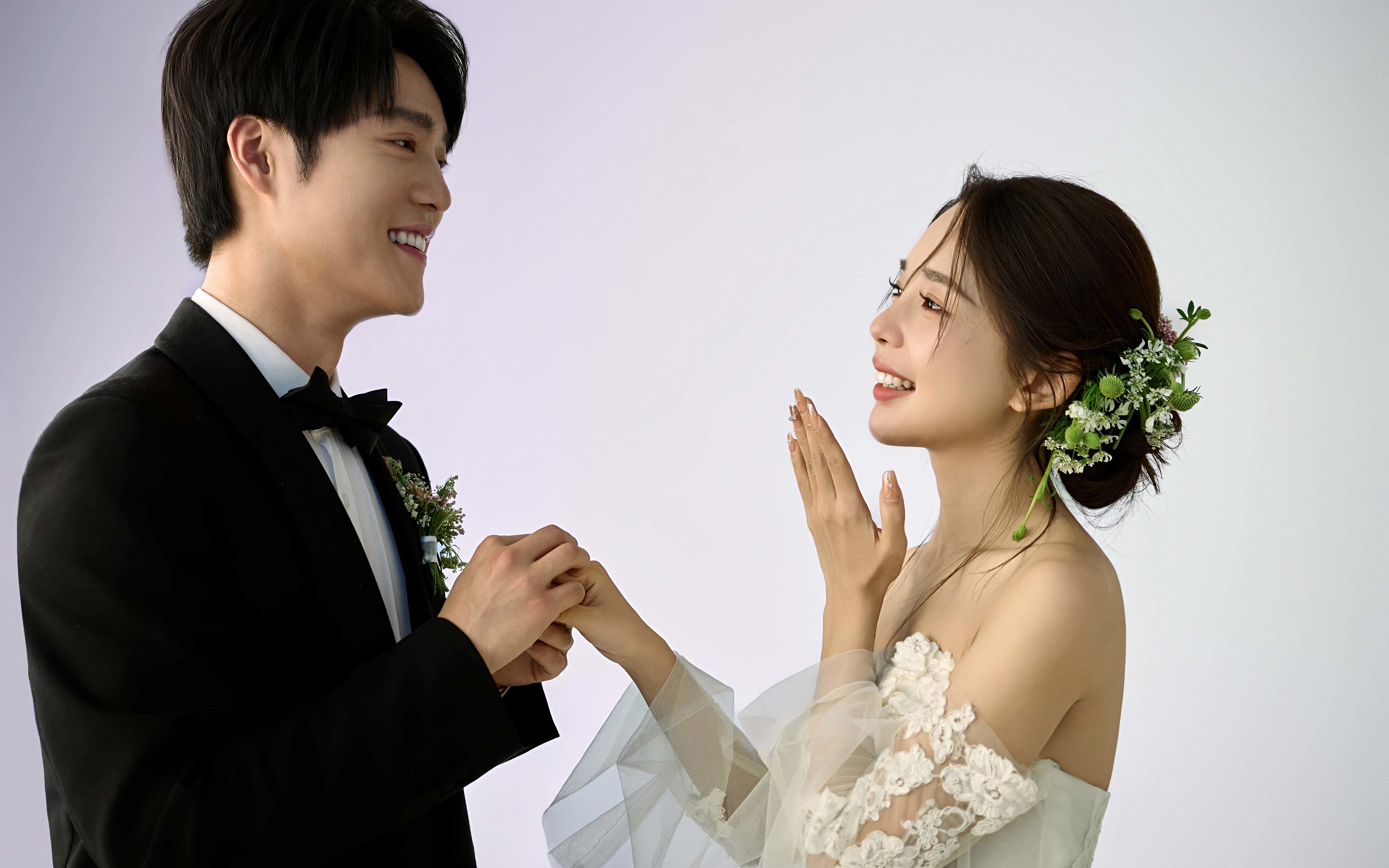 韓式浪漫  紫色背景婚紗照甜蜜指數(shù)爆表