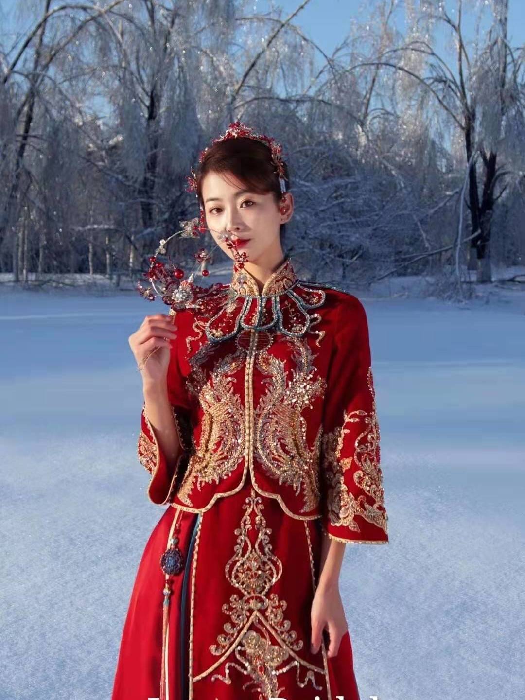 【超值套餐】轻奢婚纱3件租赁套餐中式+主纱+敬酒